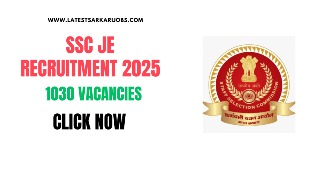 SC JE Recruitment 2025