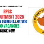 RPSC Veterinary Officer Recruitment 2025