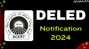 SCERT DELED Notification 2024