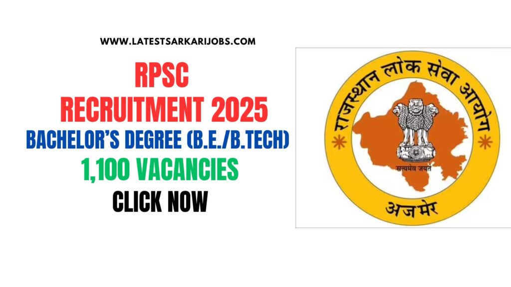 RPSC Veterinary Officer Recruitment 2025