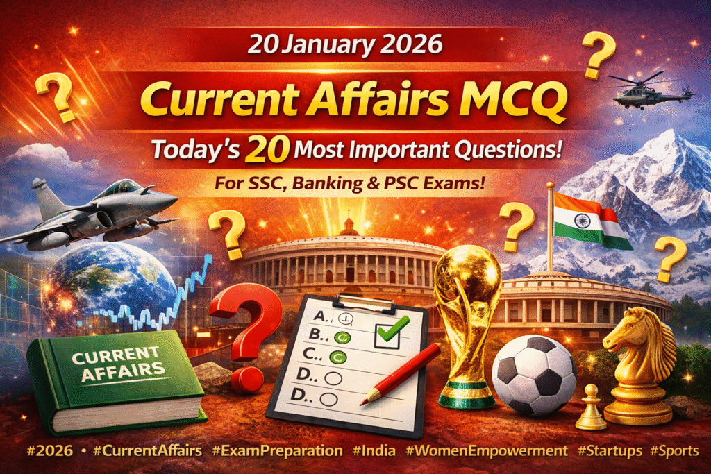 20 January 2026 Current Affairs MCQ
