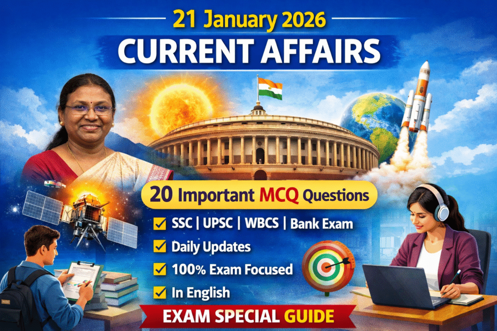 21 January 2026 Current Affairs in Bengali,