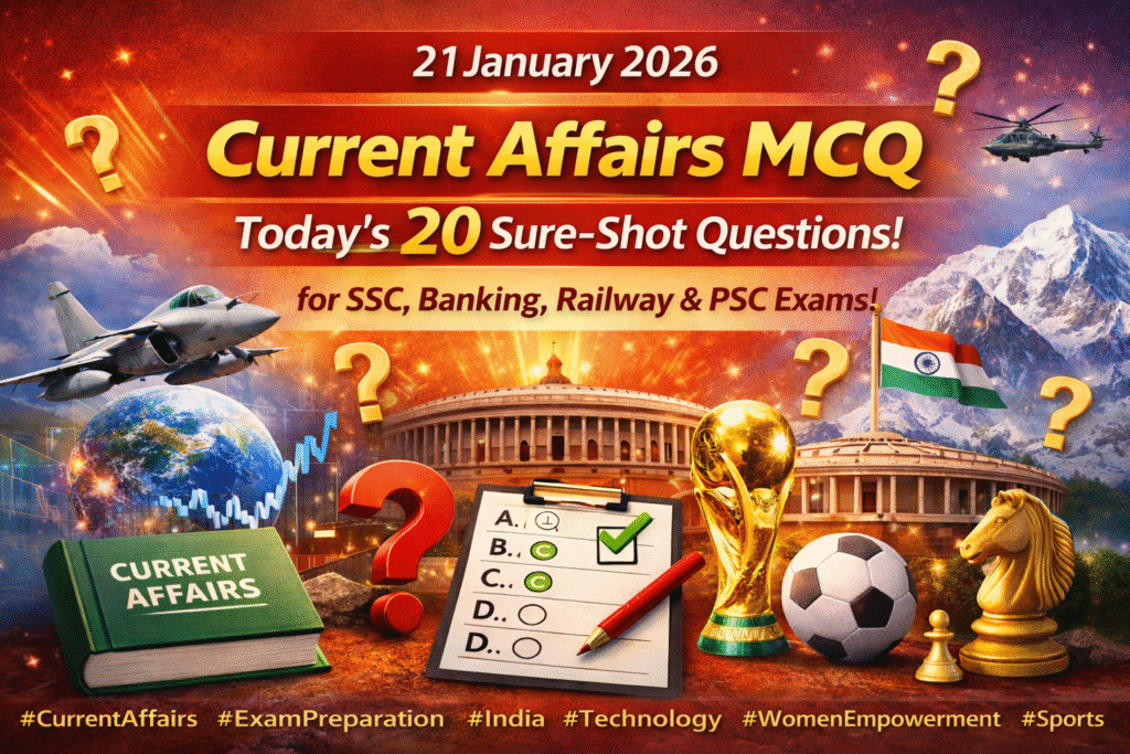 21 January 2026 Current Affairs MCQ